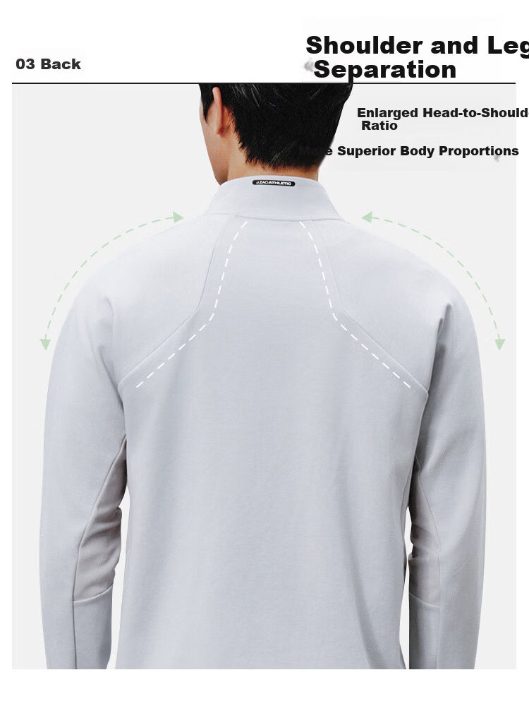 JD Jingzao Men's Spring Half-Zip Long Sleeve T-Shirt Quick-Dry Sweatshirt Base Layer Fitness Training Shirt Gray S 17
