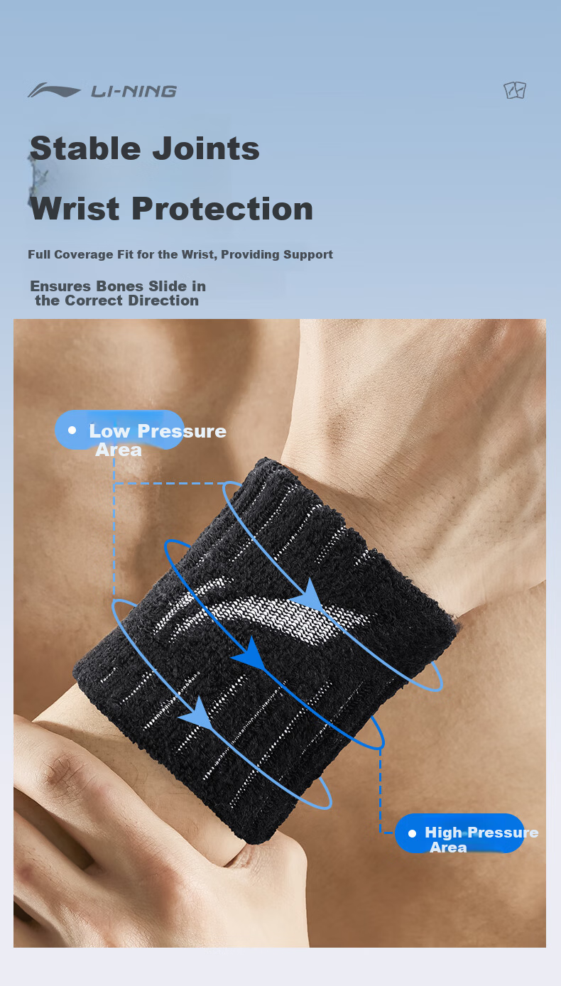 LI-NING Wrist Support TFCC Tendonitis Fitness Wrist Brace Sports Injury Stabilizer Badminton Bench Press Compression Sleeve 4