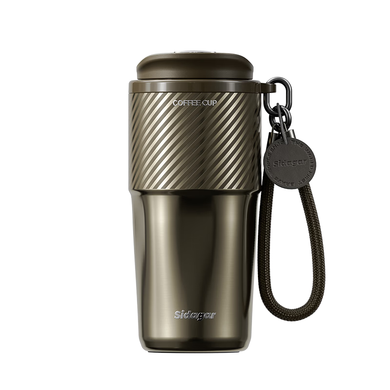 Shijia Insulated Thermos Cup Ice and Heat Preservation Coffee Mug Ceramic Liner Portable High-Value Dual-Use Cup for Men and Women