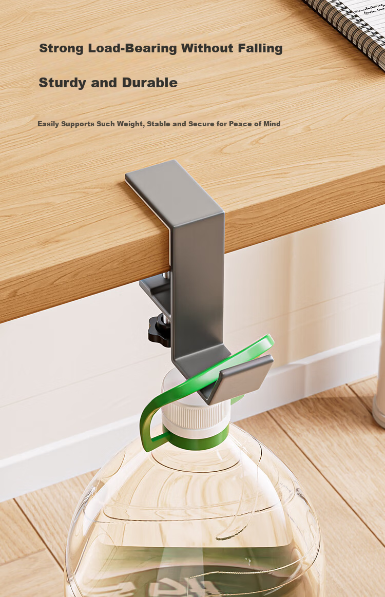 Bonnie Home Backpack Hook Student Desk Edge Hanging Hook No Drilling Strong Load Dorm Office Desk Invisible Bag Hanger Tool 2