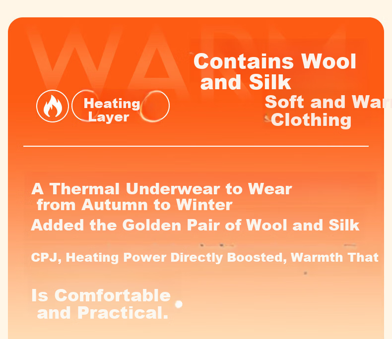 Fenteng Women's Thermal Underwear Set with Wool and Silk, 2025 New Long Sleeve Base Layer for Couples 1