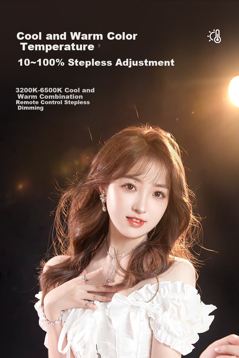 JIMANTU Live Fill Light Backlight Contour Hair Light Studio Spotlight Photography Beauty COB Spotlight Video Shooting Background Ambient Light LM8800 3