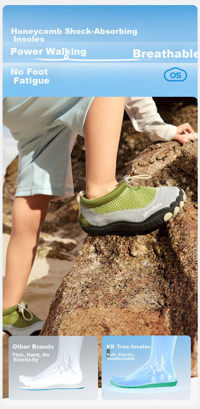 Kocotree KK Tree Kids Water Shoes Non-Slip Cut-Resistant Baby Beach and Water Play Shoes Dual-Use for Land and Water 15