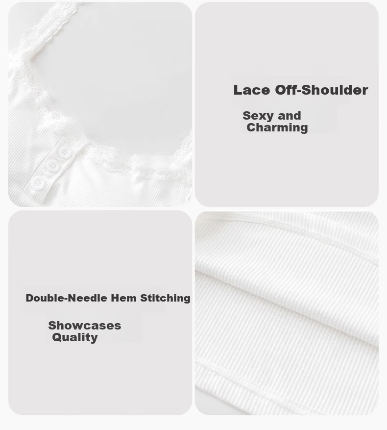 FitonTon Women's Camisole with Chest Pad Lace Sweetwear Outerwear Bra Tube Top Basic Layering Regular Fit 10
