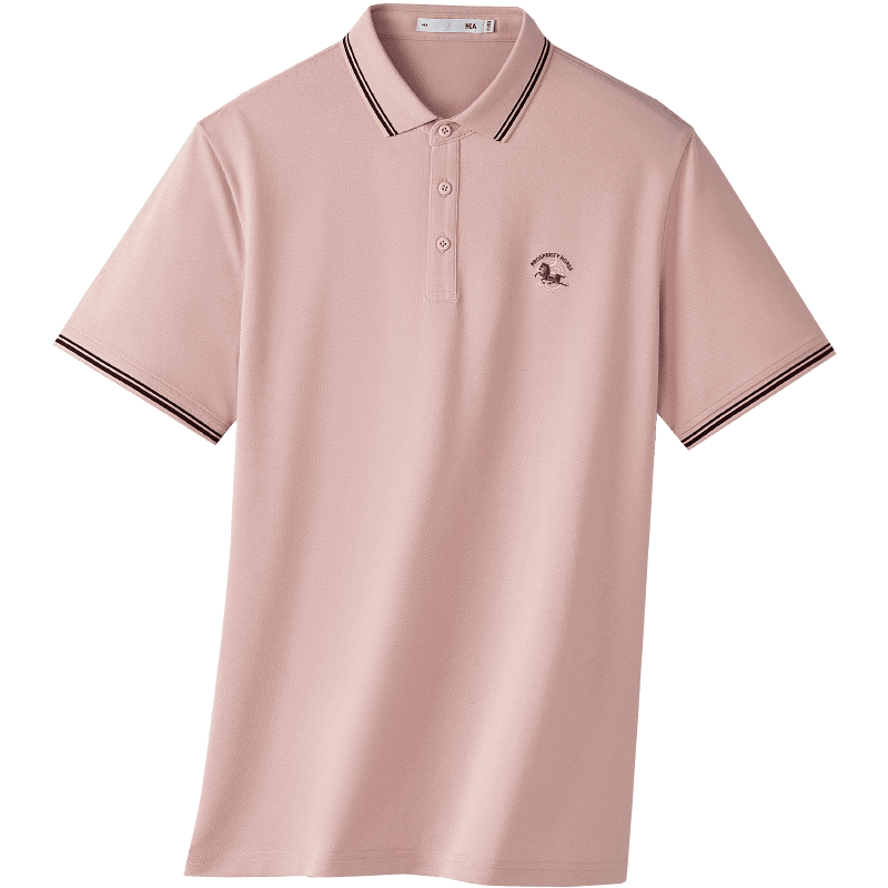 HLA POLO Shirt for Men, 2026 Year of The Horse Celebration, Cool-Feeling Embroidered Short-Sleeve Shirt for Men in Summer