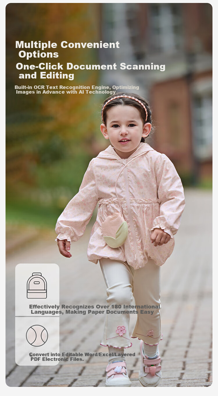David Bella Kids Waterproof Spring Jacket Girls Sweet Floral Hooded Coat Children's Clothing 4