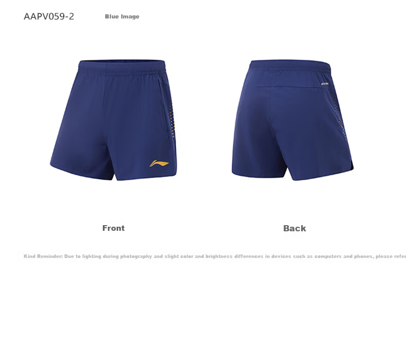 LI-NING Table Tennis Shorts National Team Ma Long Edition Men's Sports Breathable Quick-Dry Competition Training Pants Blue M 9