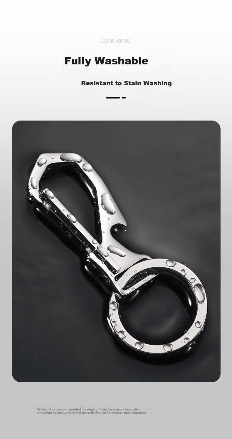 BO YOU Stainless Steel Keychain Men's Car Key Hook Lock Keyring Creative Classic Trendy Style 7