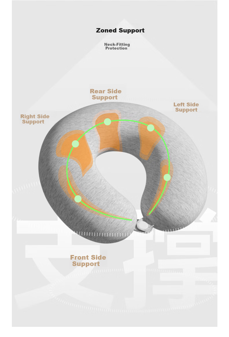 MUJI Workshop U-Shaped Neck Pillow Travel Nap Pillow Portable Cervical Support Cushion 4