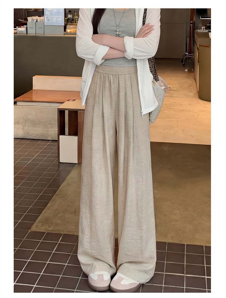 Langsha Naifu Women's Summer 2026 New High-Waist Draped Loose Thin Casual Wide-Leg Yamamoto Pants 22