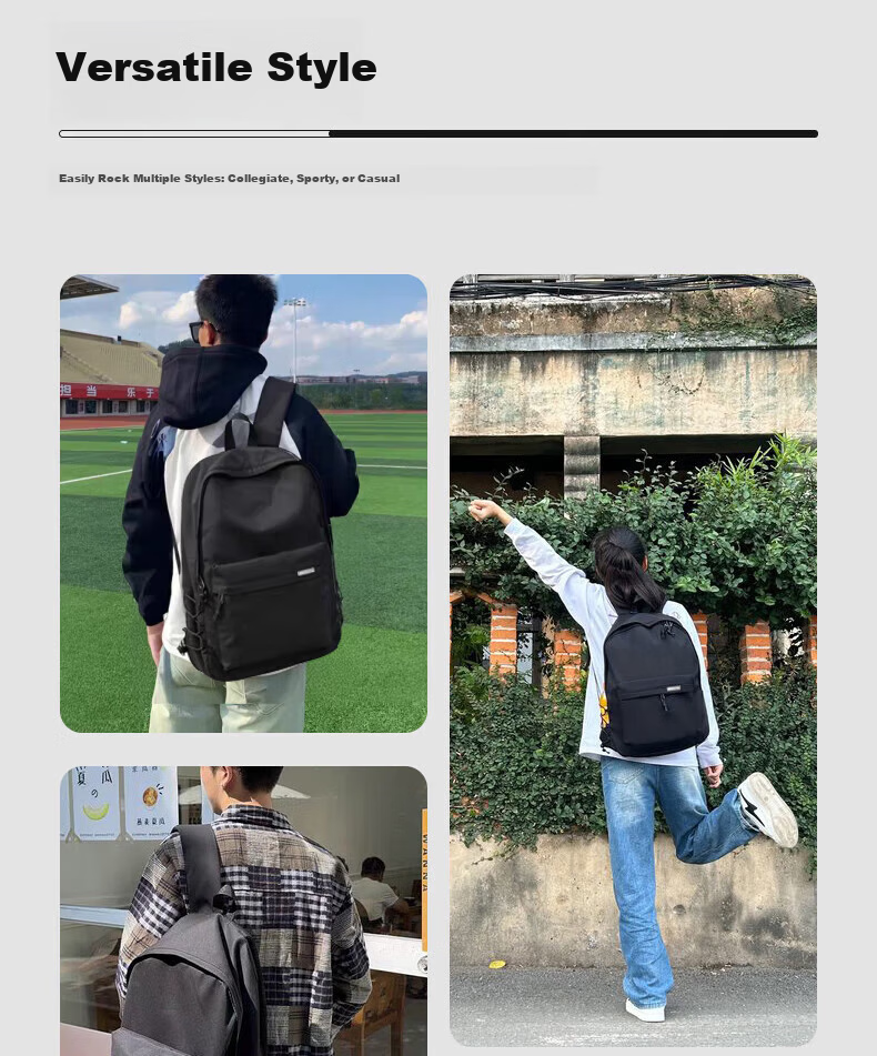 Warrior Men's Backpack Travel Business Thickened Laptop Compartment Double Shoulder Bag College Student School Bag Adult Travel Bag 4