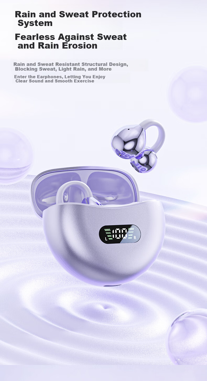 Chuangu 2025 New Panorama Sound Bone Conduction Concept True Wireless Bluetooth Ear Clip Comfortable Non-In-Ear Sports High-Quality Sound 10