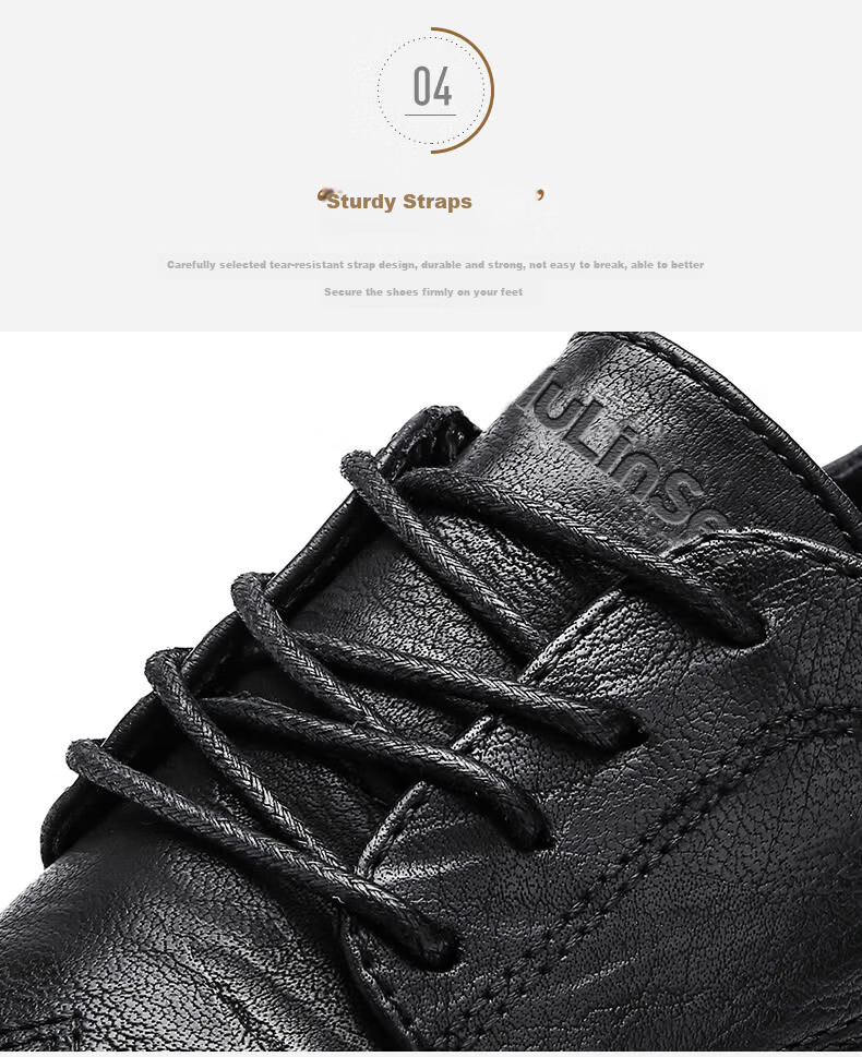 MULINSEN Men's Shoes, Business Formal Casual Shoes, Soft Upper And Sole, Small Leather Shoes, Black, Size 39, 2901 8