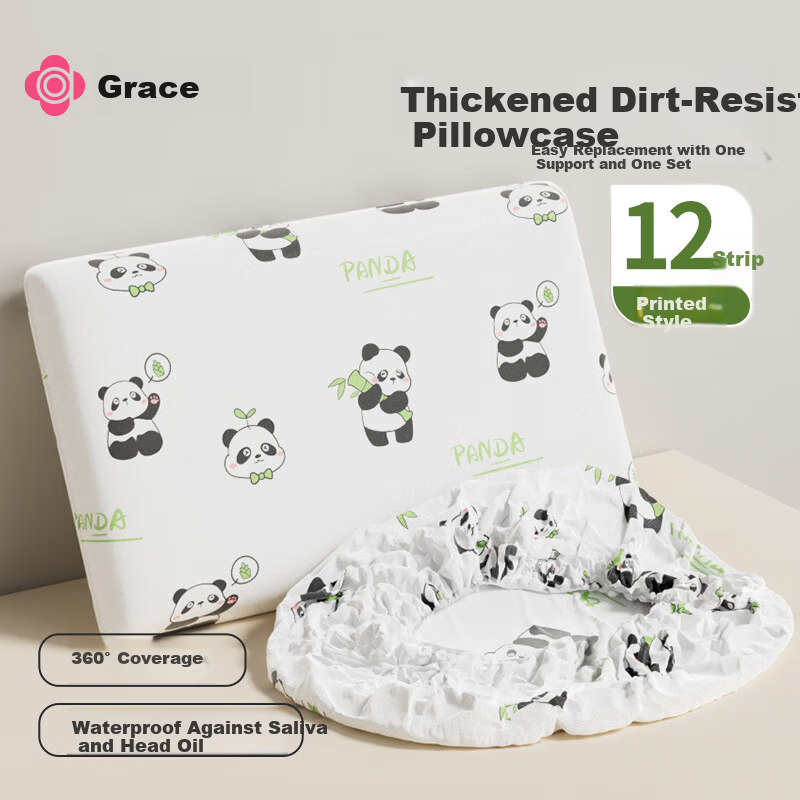 Grace Disposable Pillowcases Individually Packaged Antibacterial Pillow Covers Travel Hotel Supplies Single and Double 12-Pack