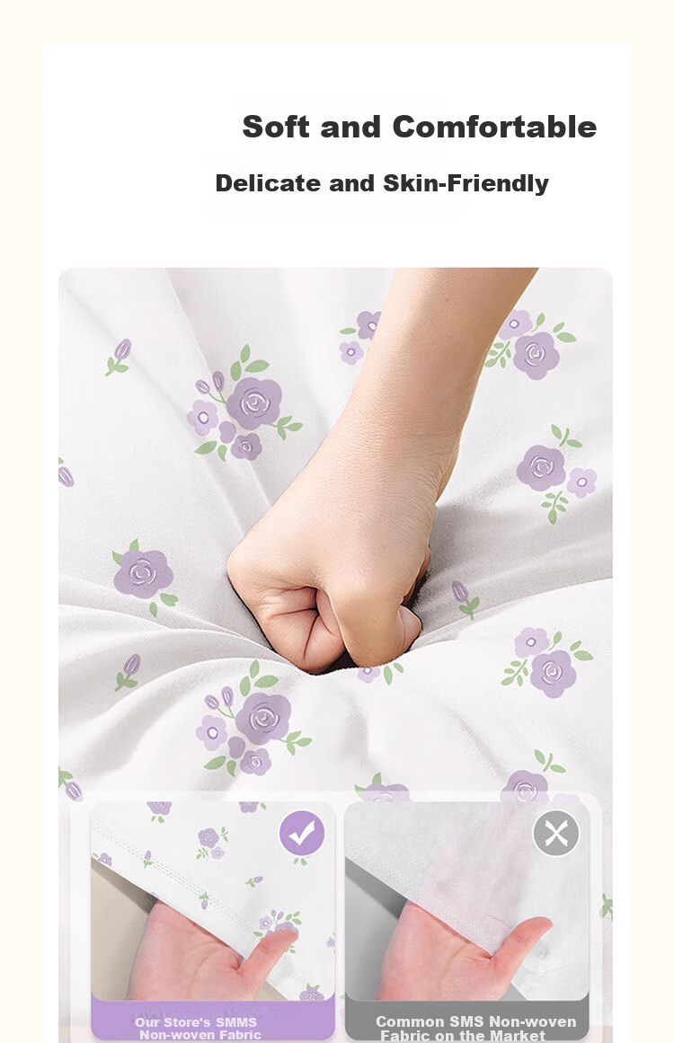 Chuyisheng Disposable 4-Piece Bedding Set - Duvet Cover, Bed Sheet, Pillowcase, Thickened Hotel-Grade, Travel Use, Cotton-Feel, Class A 9