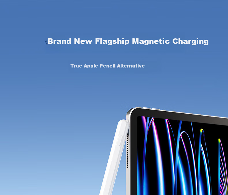 B.O.W New Apple Pencil Stylus for iPad Tablet Universal Apple Pen 1st and 2nd Gen Anti-Mistouch Drawing Capacitive Pen Magnetic Charging Model 4