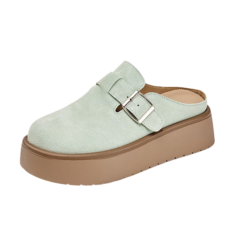 La Chapelle Women's Birkenstock Style Height Increasing Open Toe Slip-On Shoes Pink Size 38