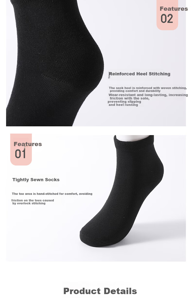 Etravel 10 Pairs Disposable Socks, Unisex Mid-Calf Socks, Sweat-Absorbing Breathable Sports Socks, for Travel And Business Trips, Gray 6