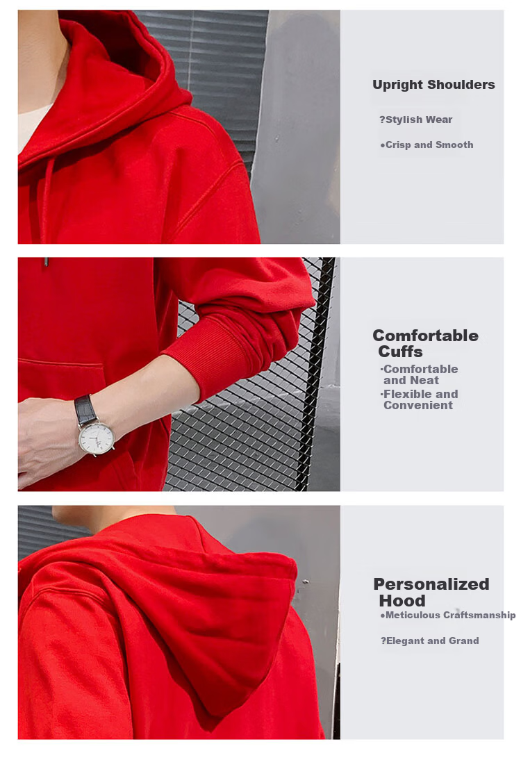 ROMON Men's Sweatshirt, Loose-Fitting Jacket for Spring And Autumn, Casual Hooded Sports Top, Men's Clothing 4