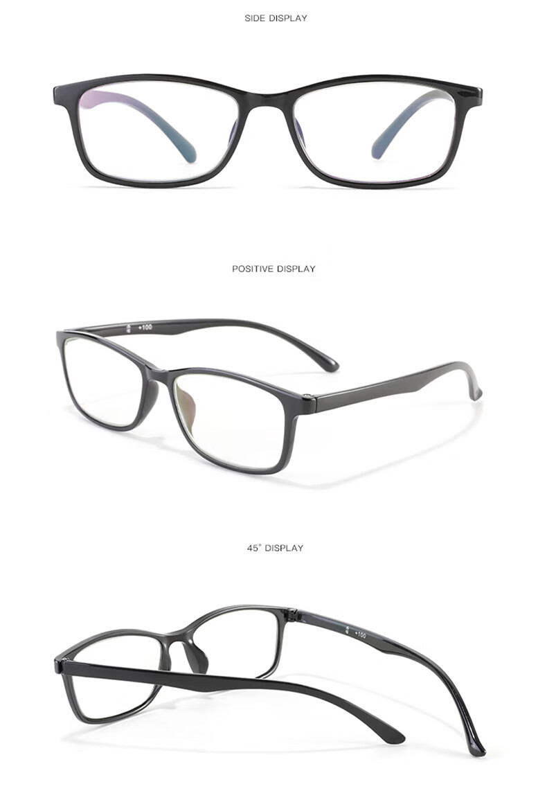 Nianqingtai Anti-Blue Light Reading Glasses, Tianfu Series, for Men And Women, High Definition Ultra-Light Presbyopic Glasses for Middle-Aged And Elderly, TF8008+350 Degrees 25