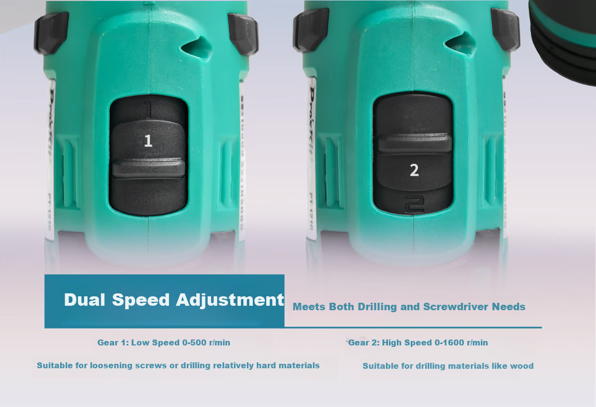 Pro'sKit 12V Cordless Brushless Electric Drill Screwdriver Impact Drill PT-1216G 3