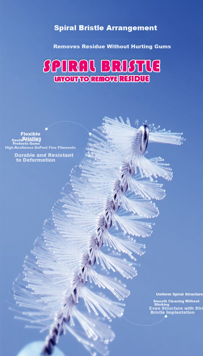 Dearfly Orthodontic L-Shaped Interdental Brushes Soft Bristle 0.6mm (10 Pack) 4