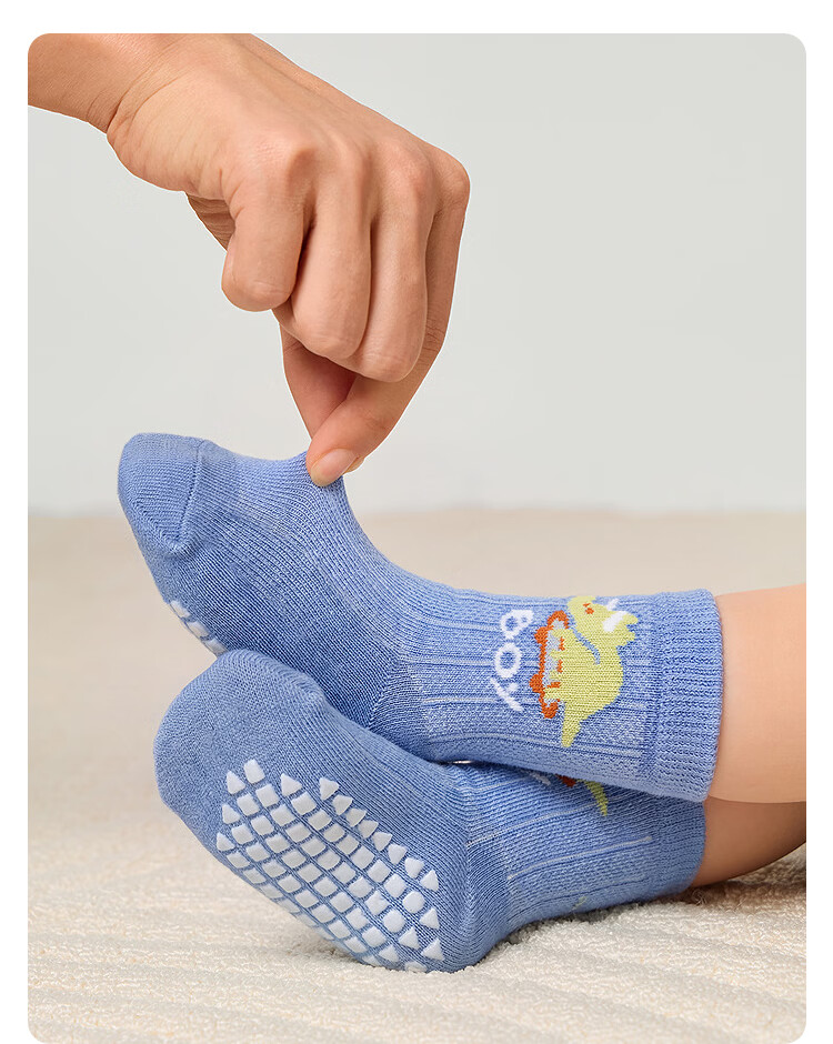Balabala Baby Socks Summer Mesh Breathable Thin Infant Long Socks Anti-Mosquito Comfortable 3 Pairs Pack 45