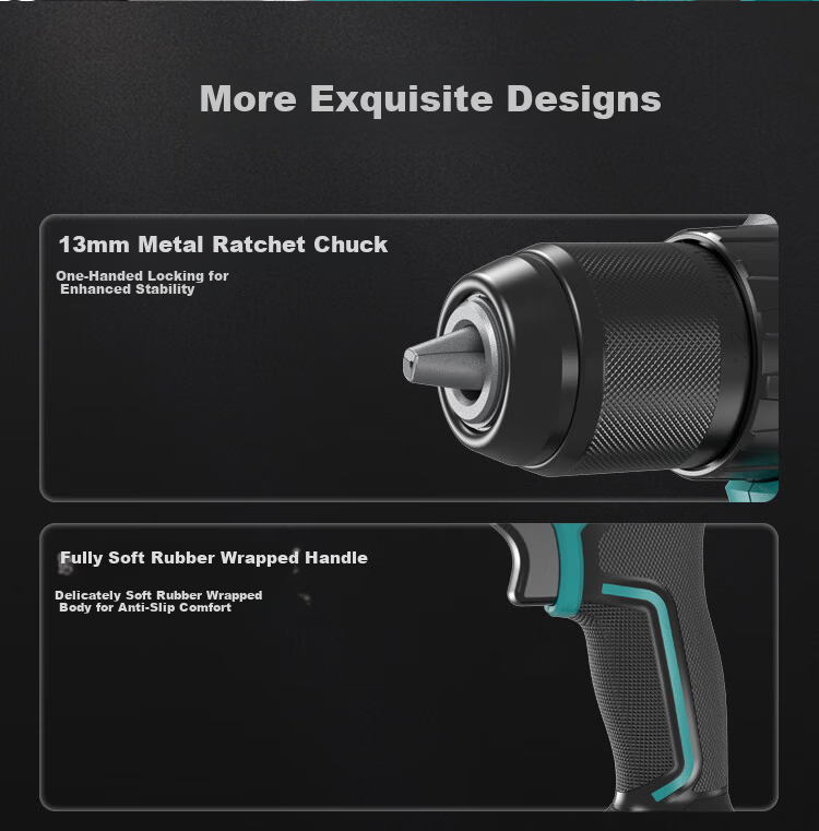 Dayi 40V Cordless Impact Electric Drill 65i Multi-Function Hammer Drill Wall Drilling Handgun Drill 11