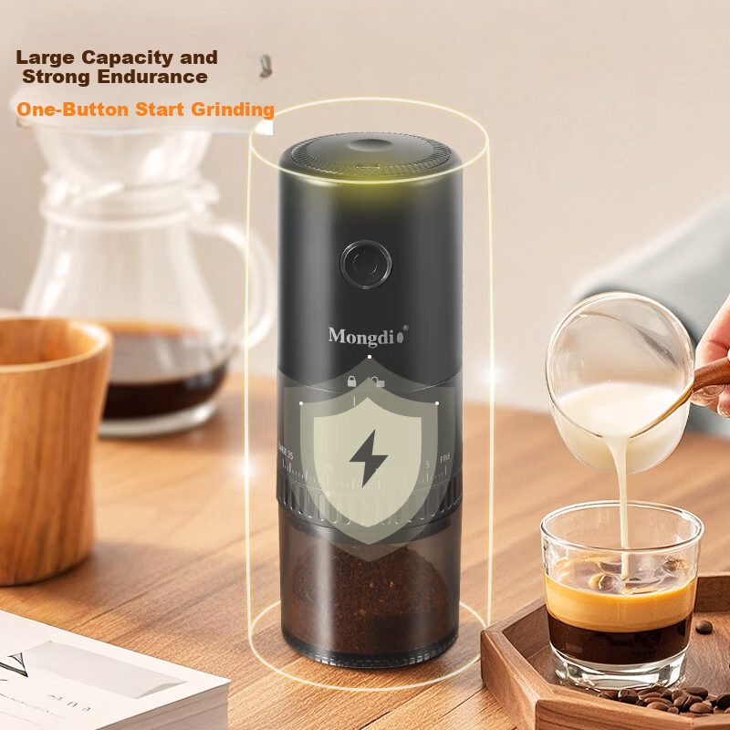 Mongdio Electric Coffee Grinder Adjustable Coffee Bean Grinder Manual Coffee Maker Hand Grinding Machine