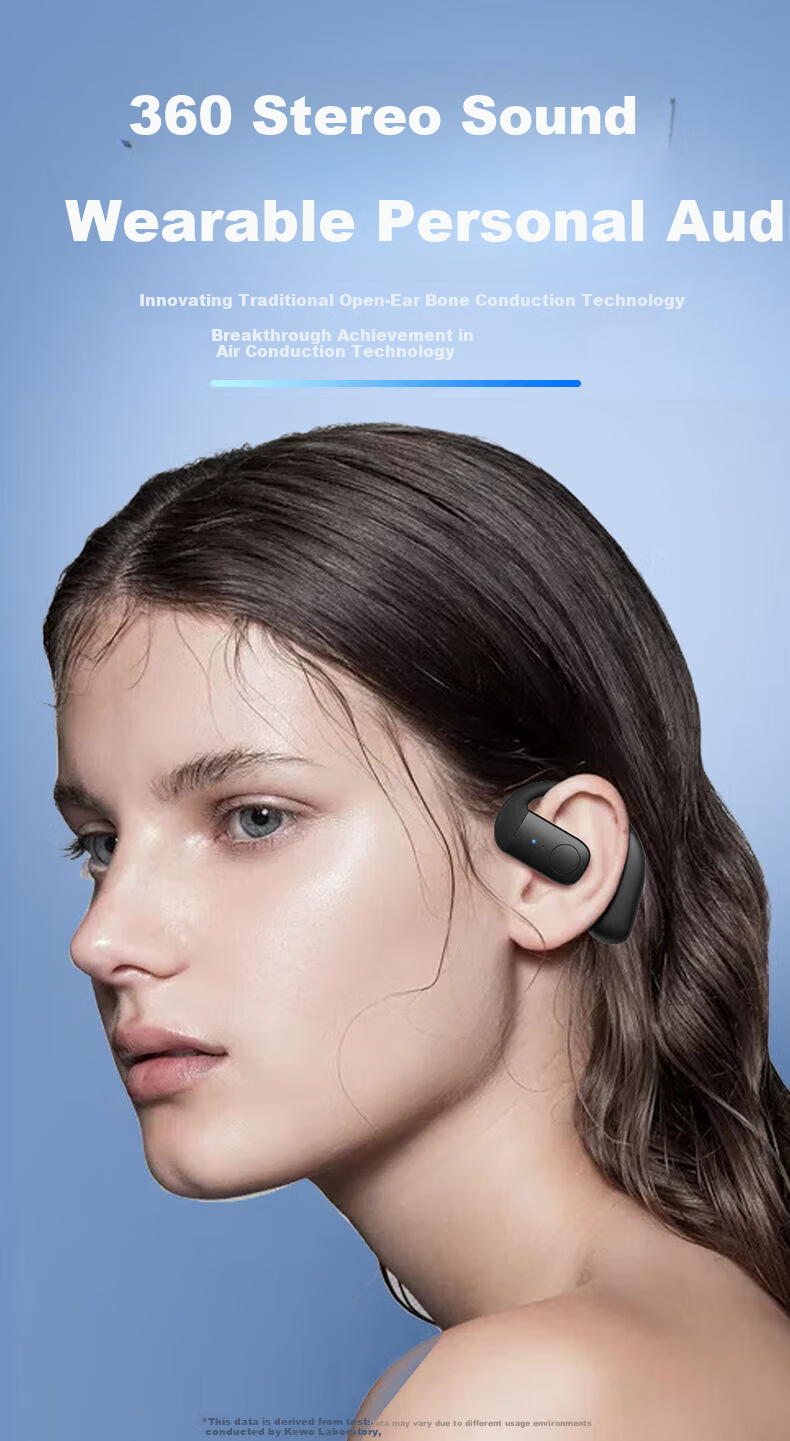 KOVOL [2025 Berlin Sound] Ear-Hook Bluetooth Headphones, Bone Conduction Concept, Non-In Open-Ear Design, True Wireless Running Sports Earphones, Ultra-Long Battery Life 6