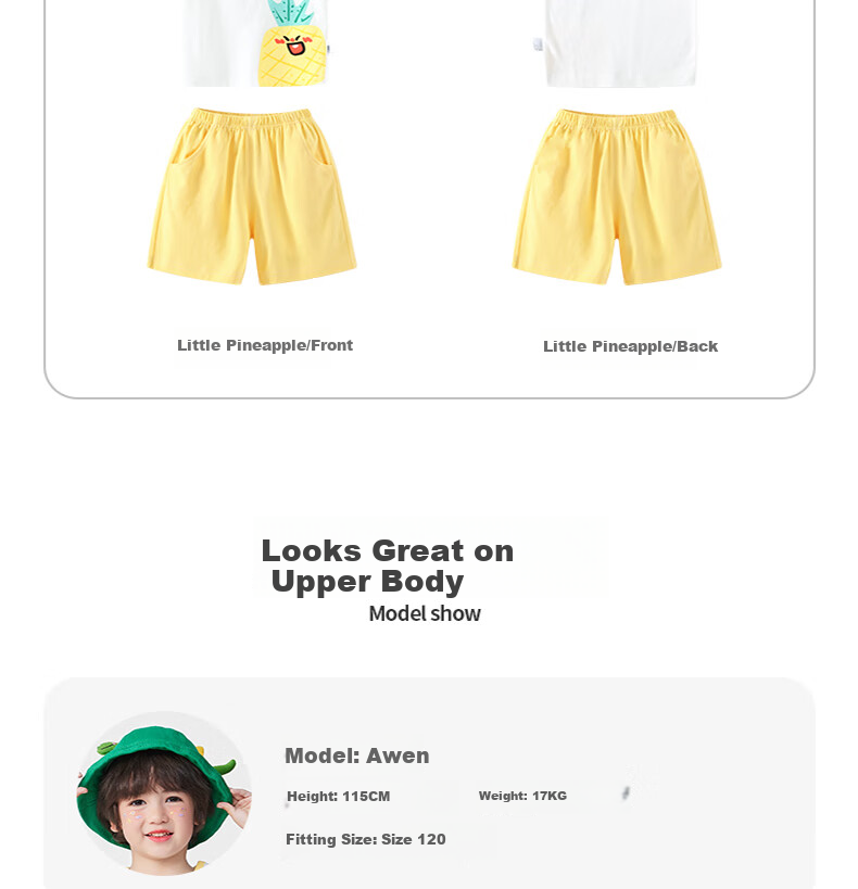 Minimumuwu Children's Vest Set Summer Sleeveless T-Shirt Set for Boys And Girls, Cool And Breathable, Heihehu, Size 100 12
