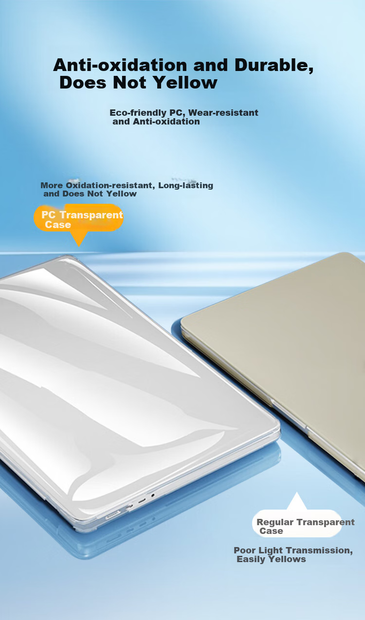 NVV Compatible with MacBook Air 13.6-Inch Protective Case, Suitable for M5/M4/M3/M2, 2026/25/24/22 Laptops, Transparent Shell, KA-M3 Frosted 6