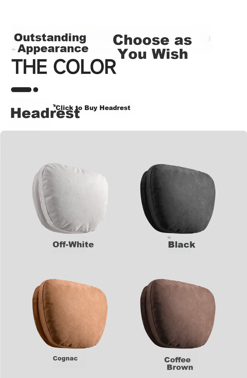 BIMLL Car Lumbar Support Suede Backrest Cushion Office Seat Waist Pillow Double Core Support 16
