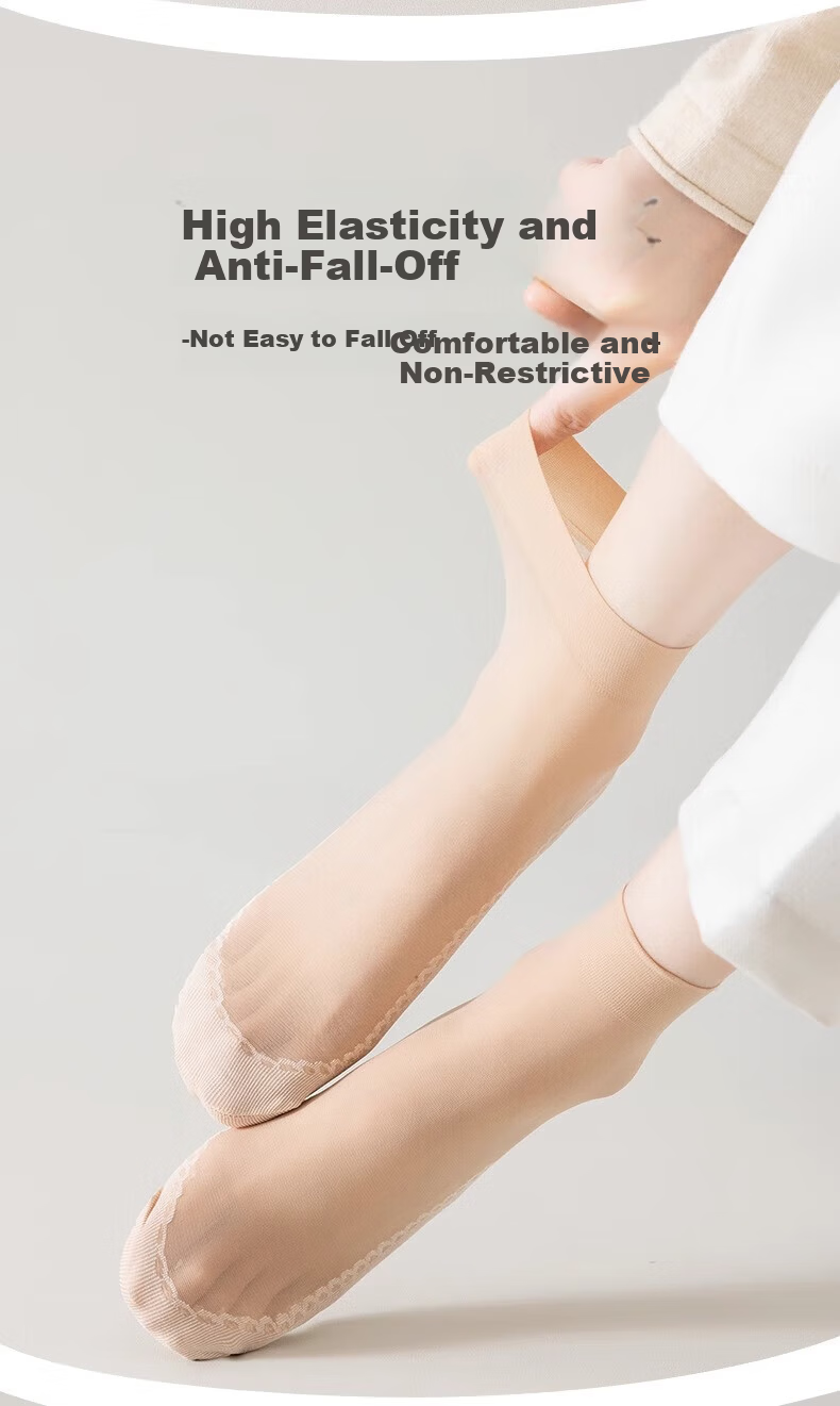 Cotton Full Summer Thin Ruffled Short Stockings Women Cotton Bottom Sweat-Absorbing Loose Socks Velvet Anti-Snag Maternity Socks 20 Pairs 5
