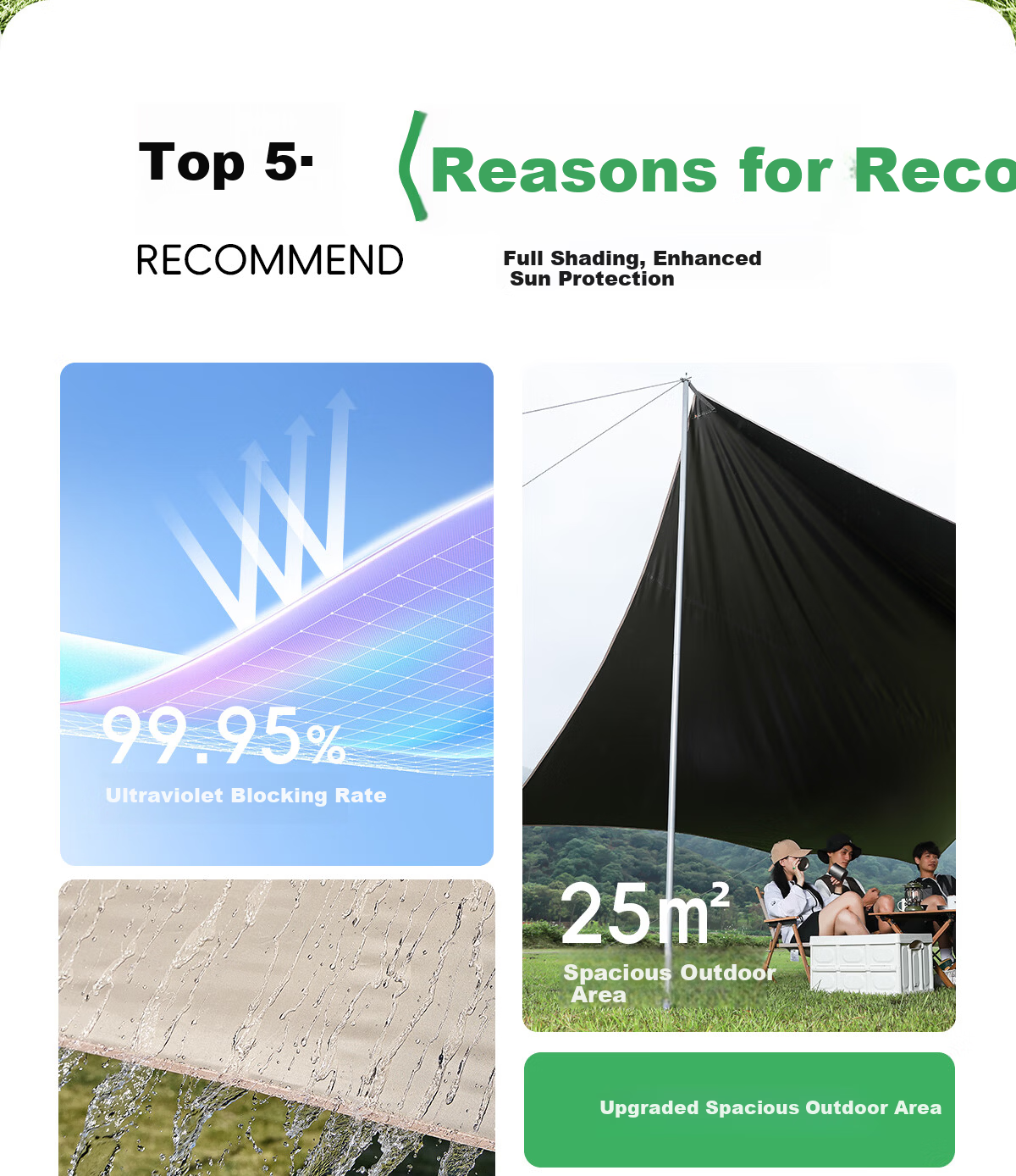 CAMEL Outdoor Titanium Black Gel Canopy Tent Camping Sun Protection Rain Shelter Equipment 133CA6B014 3