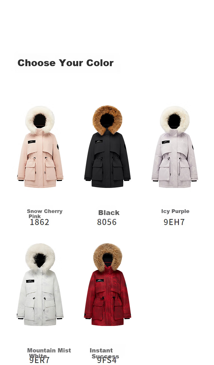 BOSIDENG Off-Season Extreme Cold Goose Down Women's Winter Thickened Hooded Short Coat with Large Fur Collar Mall Edition 13