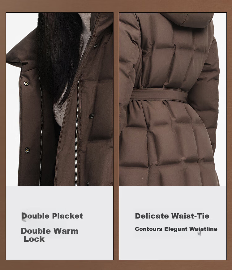 BOSIDENG Women's Thickened Goose Down Hooded Business Jacket Winter Coat New Year Red Hot Sale 14