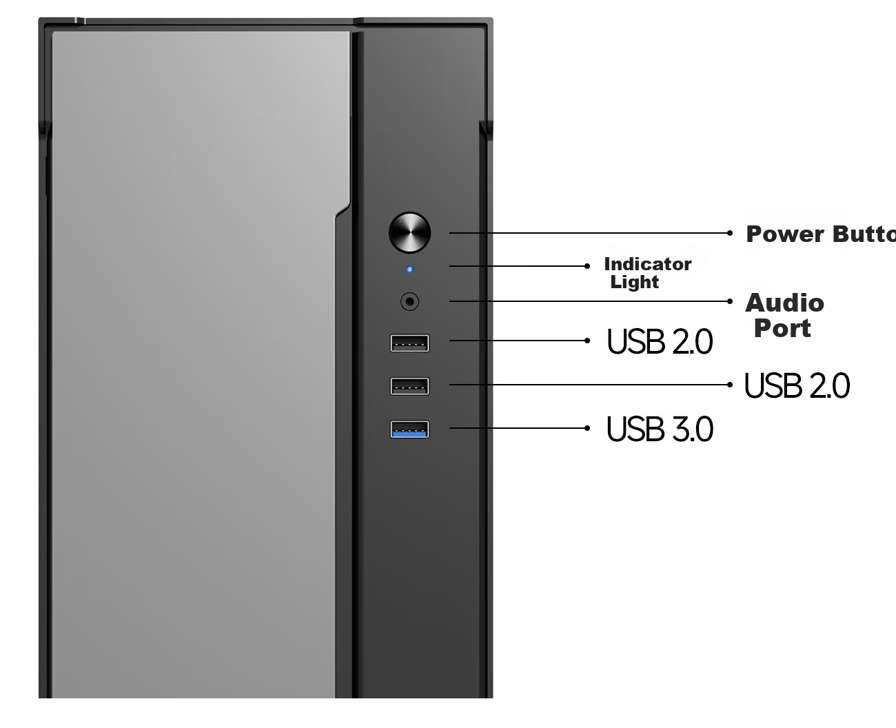 AOC Desktop Core i5 Office Business Computer Host Rongguang T260 (Core i5-10400 16GB 512GB 3-Year Onsite Service) 24