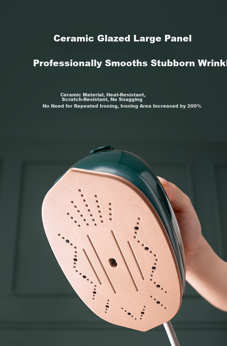 AUX Handheld Garment Steamer Home Small Ironing Machine Steam Iron Portable Dormitory Clothes Steamer ADY-22A298A Cream White Upgraded Version (Ceramic Glazed Plate) 7