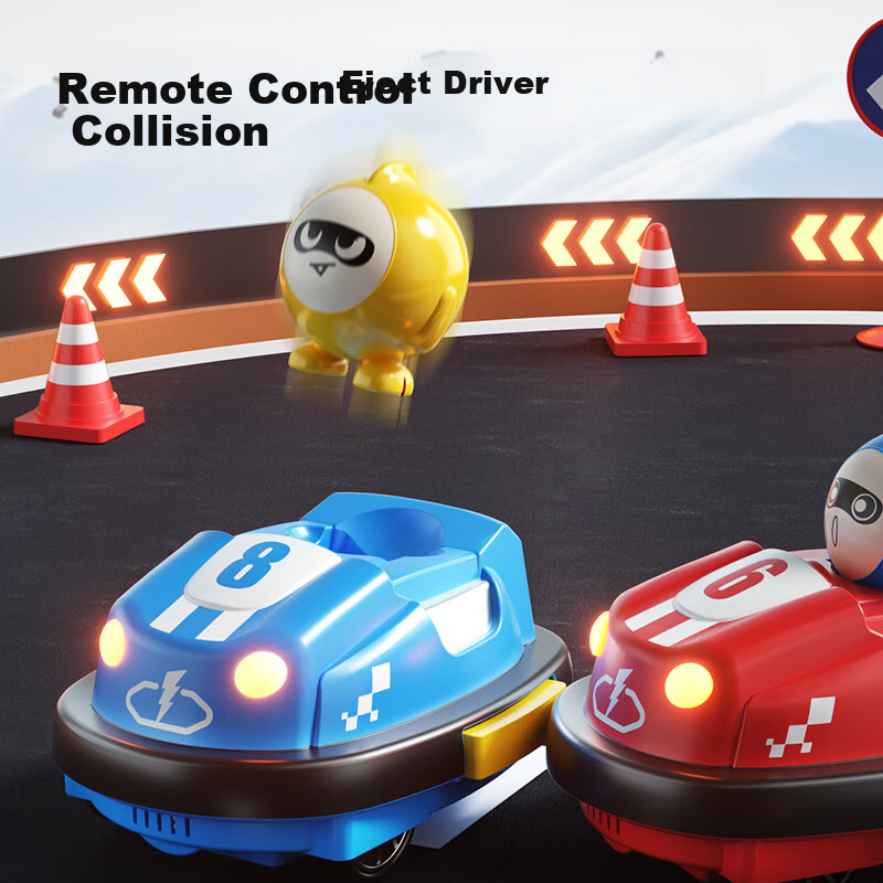 Dimoarch Early Education Children's Educational Toy Parent-Child Interactive Light and Sound Remote Control Bumper Car Two-Player Battle Birthday Gift
