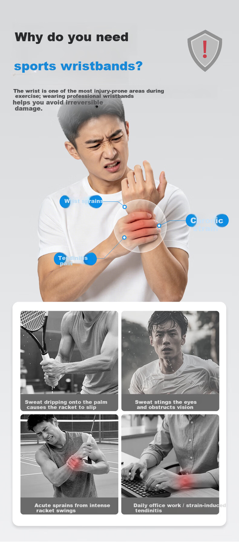 LI-NING Wristband Sports Fitness Sweat-Absorbing Wrist Towel for Badminton Basketball Volleyball Tennis Tendonitis Wrist Injury 1