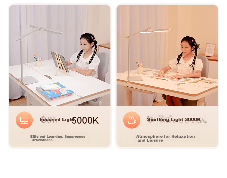 Haishibao National AA Grade Children's Eye Protection Lamp Student Study Anti-Blue Light Anti-Myopia Full Spectrum Dormitory Desk Lamp L3 16