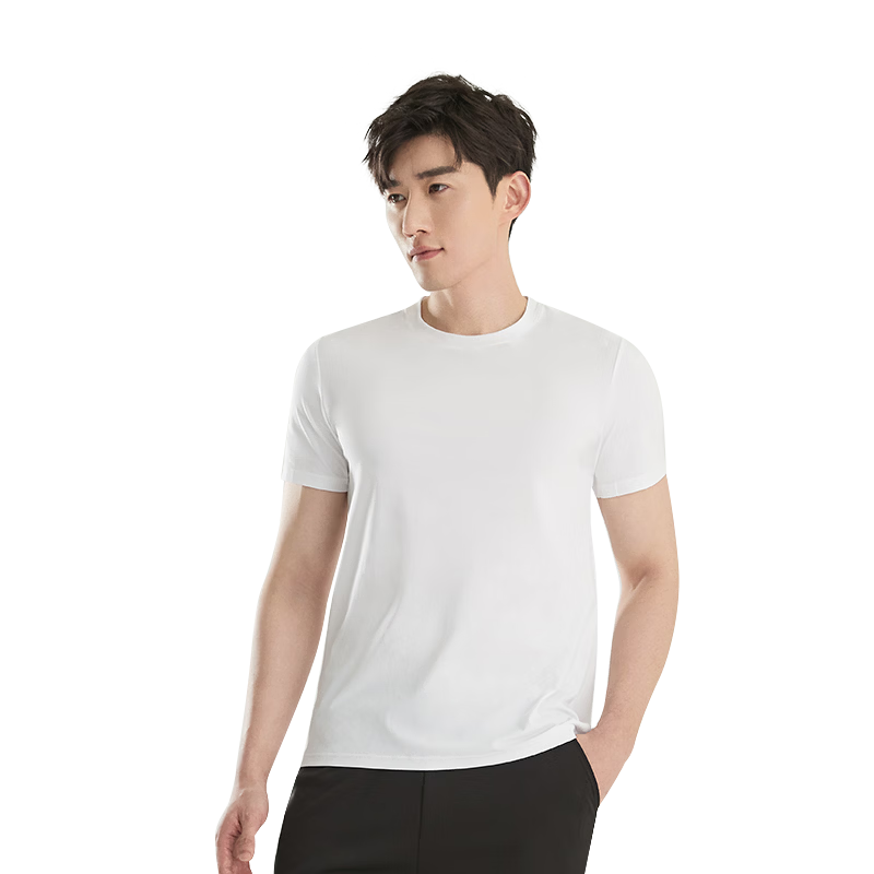 Hodo Forest Men's Round Neck Short Sleeve Antibacterial Quick-Dry Soft Sweat-Absorbing Non-Elastic Base Layer Shirt