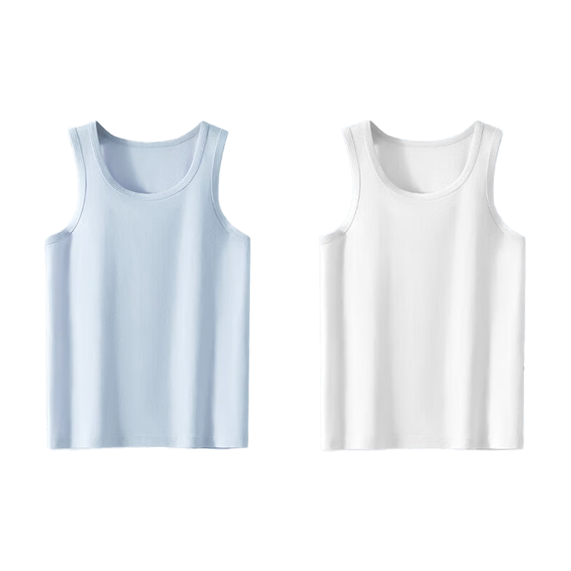 Langsha Pure Cotton Children's Vest Summer Boys Sleeveless Tank Top Thin Undershirt for Older Kids