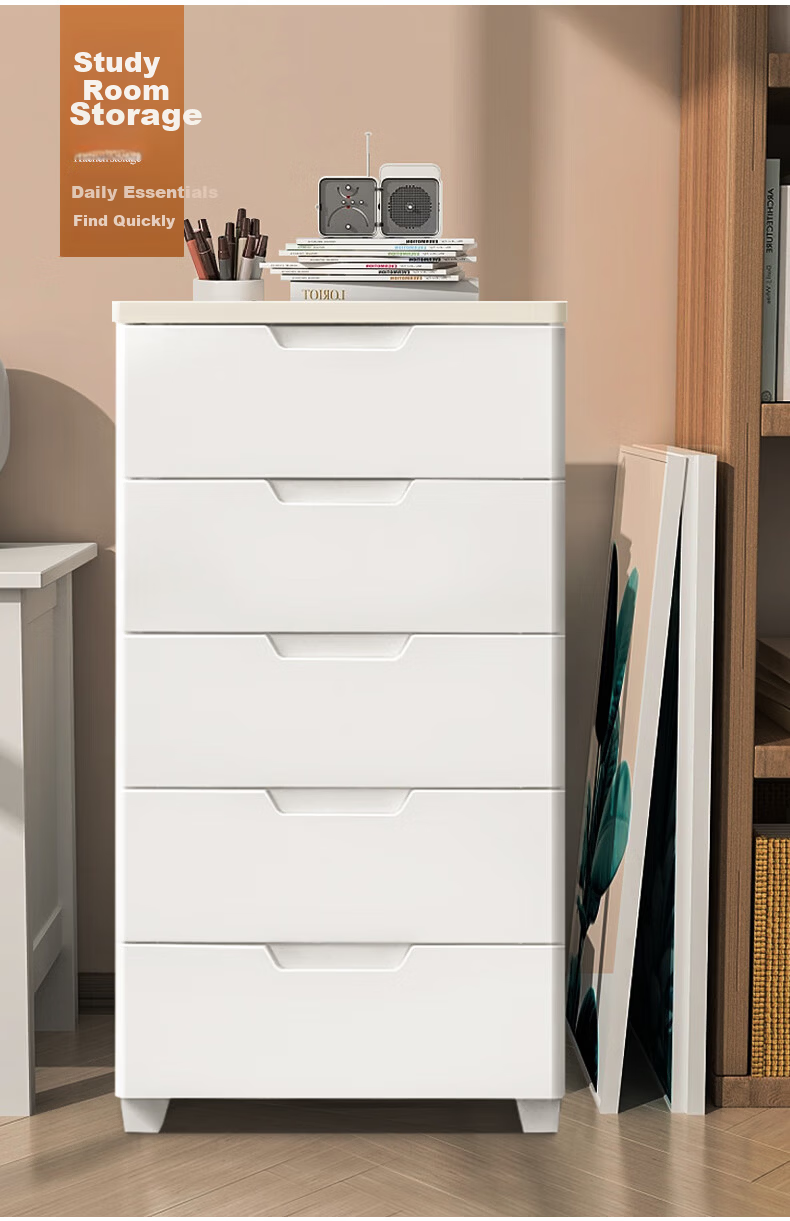 IRIS Storage Cabinet, Drawer-Style Baby Wardrobe, Storage Cabinet, Simple Organizer Cabinet, Eco-Friendly Plastic Storage Box, Alice Five-Tier 11