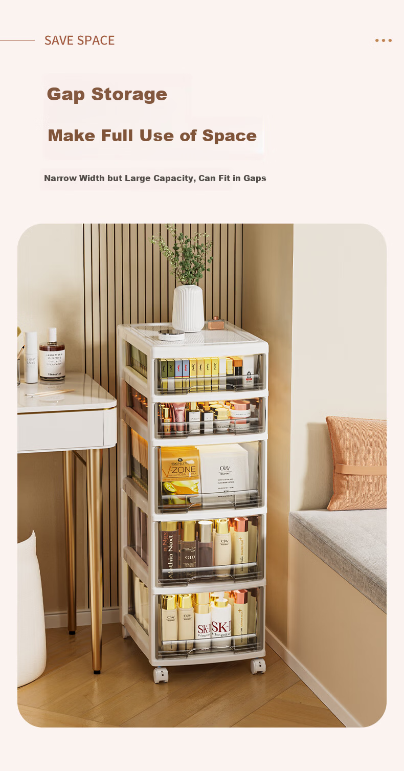 JEKO&JEKO Drawer Storage Cabinet Makeup Organizer Box Storage Cabinet File Cabinet Storage Rack Gap Cabinet 32cm Wide 3 Shallow 1 Deep 7