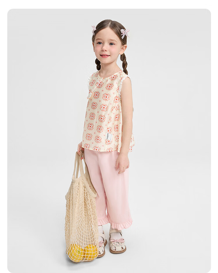 Balabala [balaOne] Girls' Short Sleeve Set Children's Baby Two-Piece Outfit 2026 Spring Summer Collection 11