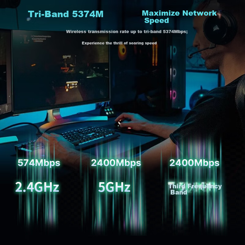 Fenvi WiFi 6E Gigabit USB Wireless Adapter AX5400M Desktop WiFi 6 Receiver External Wireless Network Card for PC Laptop Gaming Streaming
