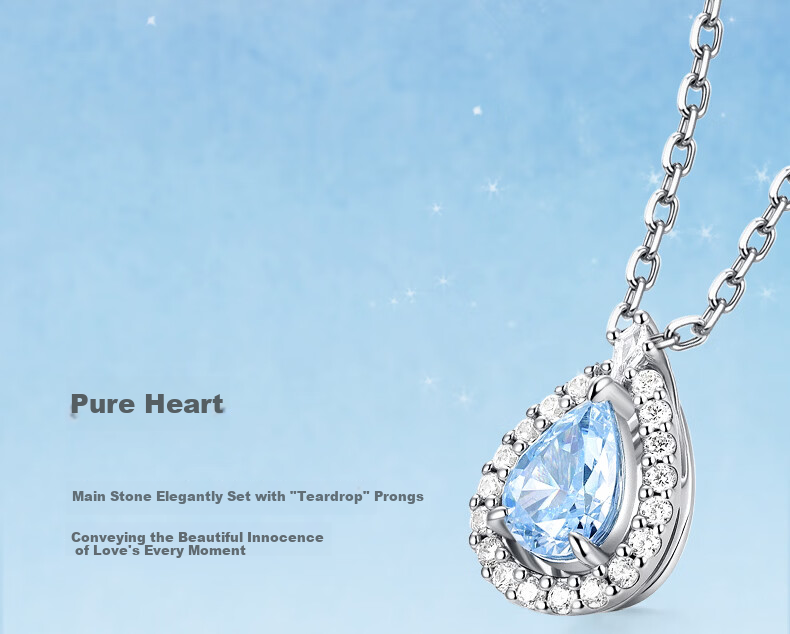 Fanci Blue Tear Necklace, Silver Necklace for Women, 2026 New Style, Light Luxury High-End Feel, Ladies Birthday Gift for Wome 11