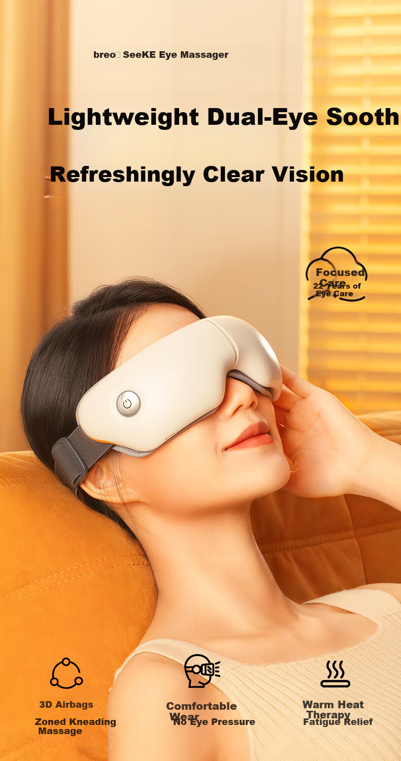 Breo seeKE Eye Massager Smart Eye Care Device Heated Eye Mask Gift for Family Friends Parents Boyfriend Girlfriend Birthday Festival 1